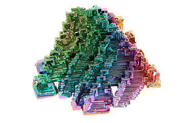 Image showing Bismuth - rainbow metal mineral
