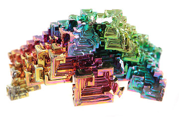 Image showing Bismuth - rainbow metal mineral