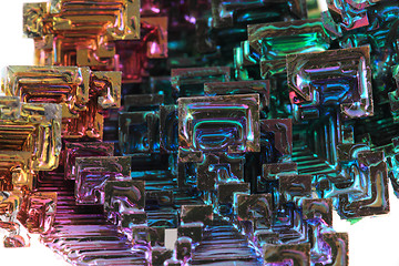 Image showing Bismuth - rainbow metal texture