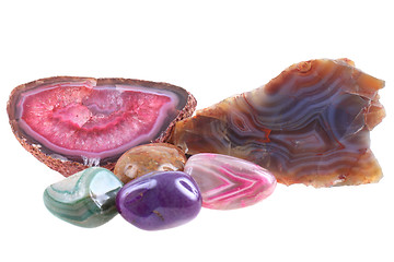 Image showing nice color agates 