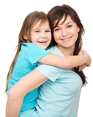 Image showing Portrait of a happy mother with her daughter