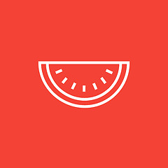 Image showing Watermelon line icon.