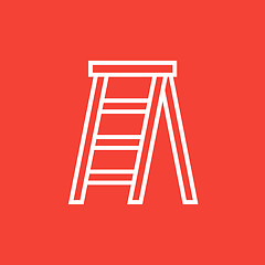 Image showing Stepladder line icon.