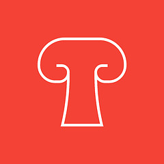 Image showing Mushroom line icon.