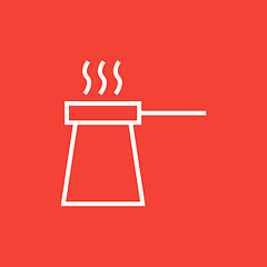 Image showing Coffee turk line icon.