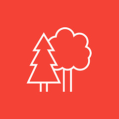 Image showing Trees line icon.