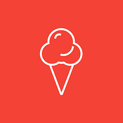 Image showing Ice cream line icon.