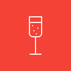 Image showing Glass of champagne line icon.