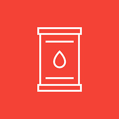 Image showing Oil barrel line icon.