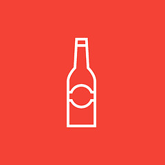 Image showing Glass bottle line icon.