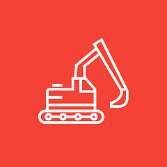 Image showing Excavator line icon.