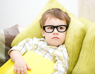 Image showing Little child with book