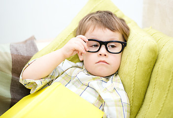 Image showing Little child with book