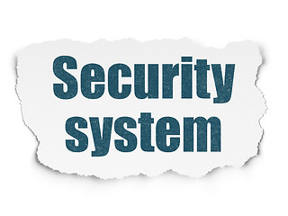 Image showing Protection concept: Security System on Torn Paper background