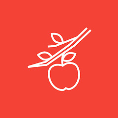 Image showing Apple harvest line icon.