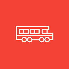 Image showing School bus line icon.