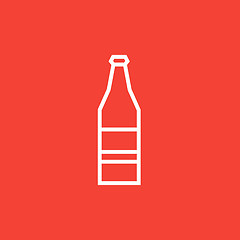 Image showing Glass bottle line icon.