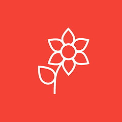 Image showing Flower line icon.