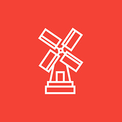 Image showing Windmill line icon.