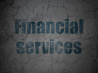 Image showing Currency concept: Financial Services on grunge wall background