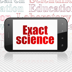 Image showing Science concept: Smartphone with Exact Science on display