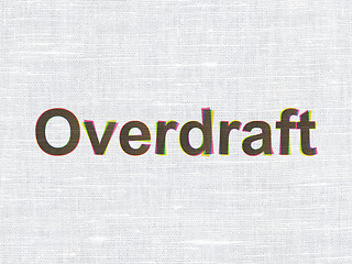 Image showing Business concept: Overdraft on fabric texture background