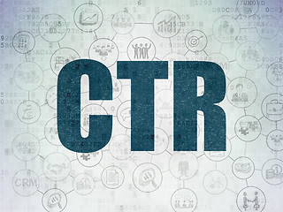 Image showing Business concept: CTR on Digital Data Paper background