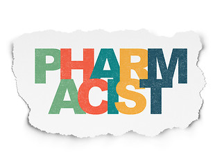 Image showing Healthcare concept: Pharmacist on Torn Paper background