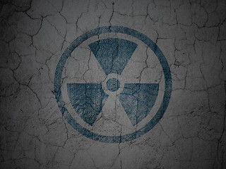 Image showing Science concept: Radiation on grunge wall background