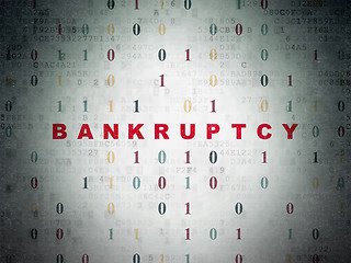 Image showing Business concept: Bankruptcy on Digital Data Paper background