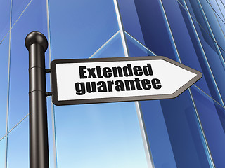 Image showing Insurance concept: sign Extended Guarantee on Building background