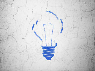 Image showing Business concept: Light Bulb on wall background