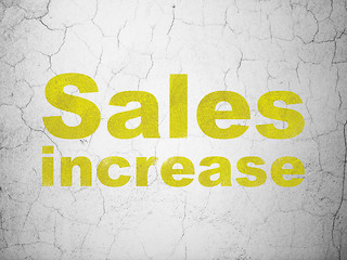 Image showing Marketing concept: Sales Increase on wall background