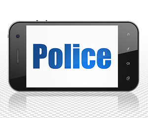 Image showing Law concept: Smartphone with Police on display