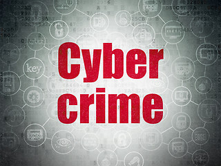 Image showing Safety concept: Cyber Crime on Digital Data Paper background