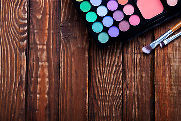 Image showing Various makeup products 