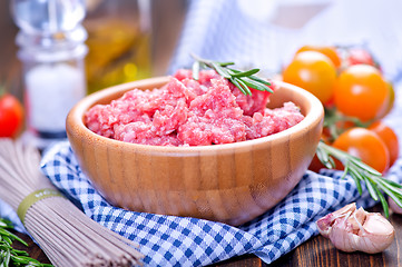 Image showing raw minced meat