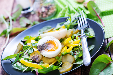 Image showing salad with eggs