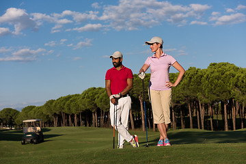 Image showing portrait of couple on golf course