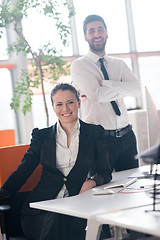 Image showing portrait of business couple at office