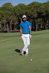 Image showing golf player portrait at course