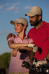 Image showing portrait of couple on golf course