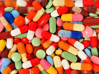 Image showing Background from pills and capsules