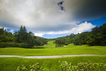 Image showing Beautiful Golf field in Praslin