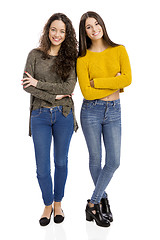 Image showing Two beautiful girls