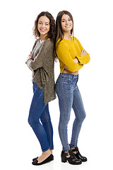 Image showing Two beautiful girls