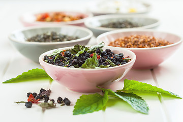 Image showing Assortment of dry tea