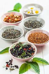 Image showing Assortment of dry tea