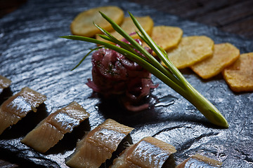 Image showing herring with potatoes