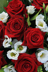 Image showing White and red wedding arrangement